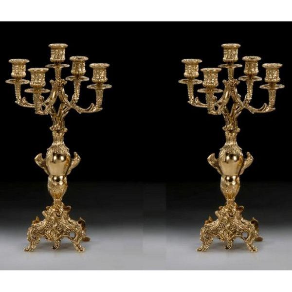 Гв-4019 Канделябры настольные в наборе 2шт размер 39*24 см бронза Virtus к-т