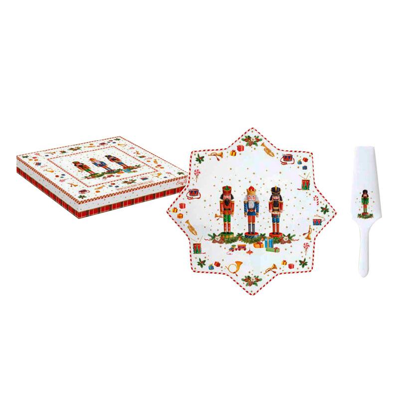 Ил-133904 Тортница с лопаткой фарфоровая Ø 32 cm Италия 8001544133904 R1000#VNUT