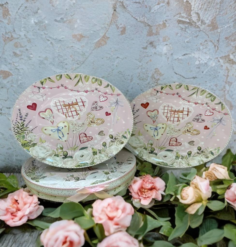 Ри-60/4 Набор тарелок из 2х шт 10,5 "Розовые воспоминания"LC050/223