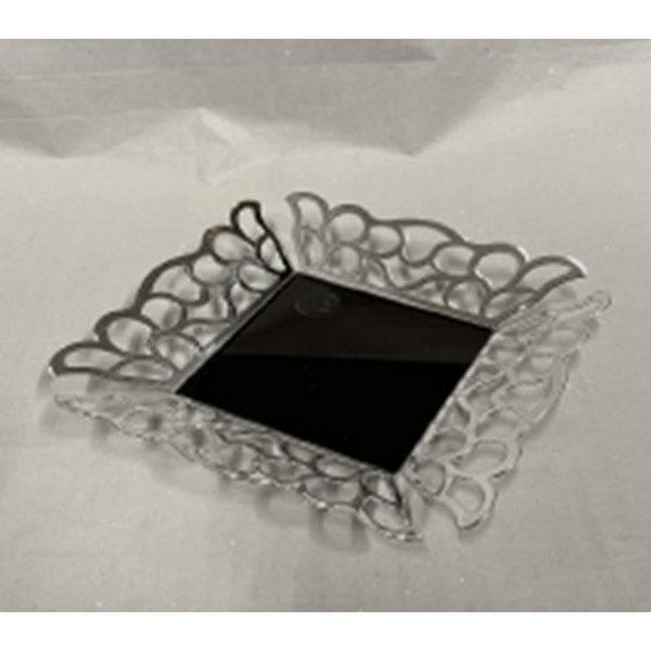 Иг-2271000 Чаша "VANESSA" квадратная 21*21см с отделкой под серебро Chinelli