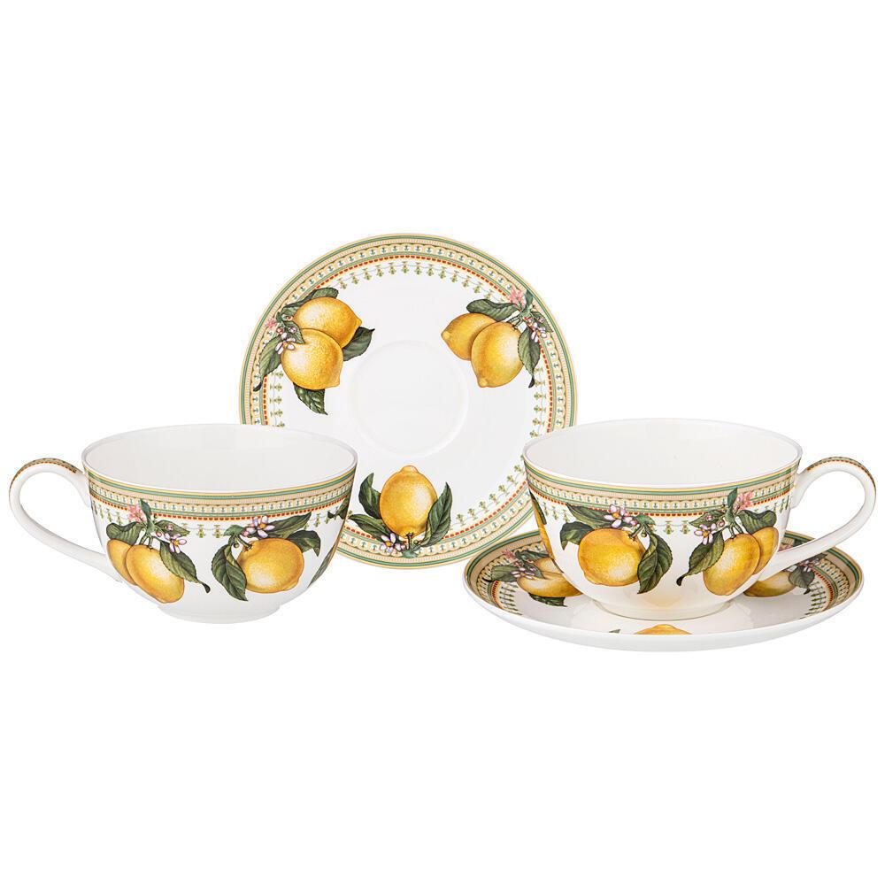 Рос 86-2464 ЧАЙНЫЙ НАБОР LEFARD "ЛИМОНЫ" НА 2 ПЕР. 4 ПР. 300 МЛ
