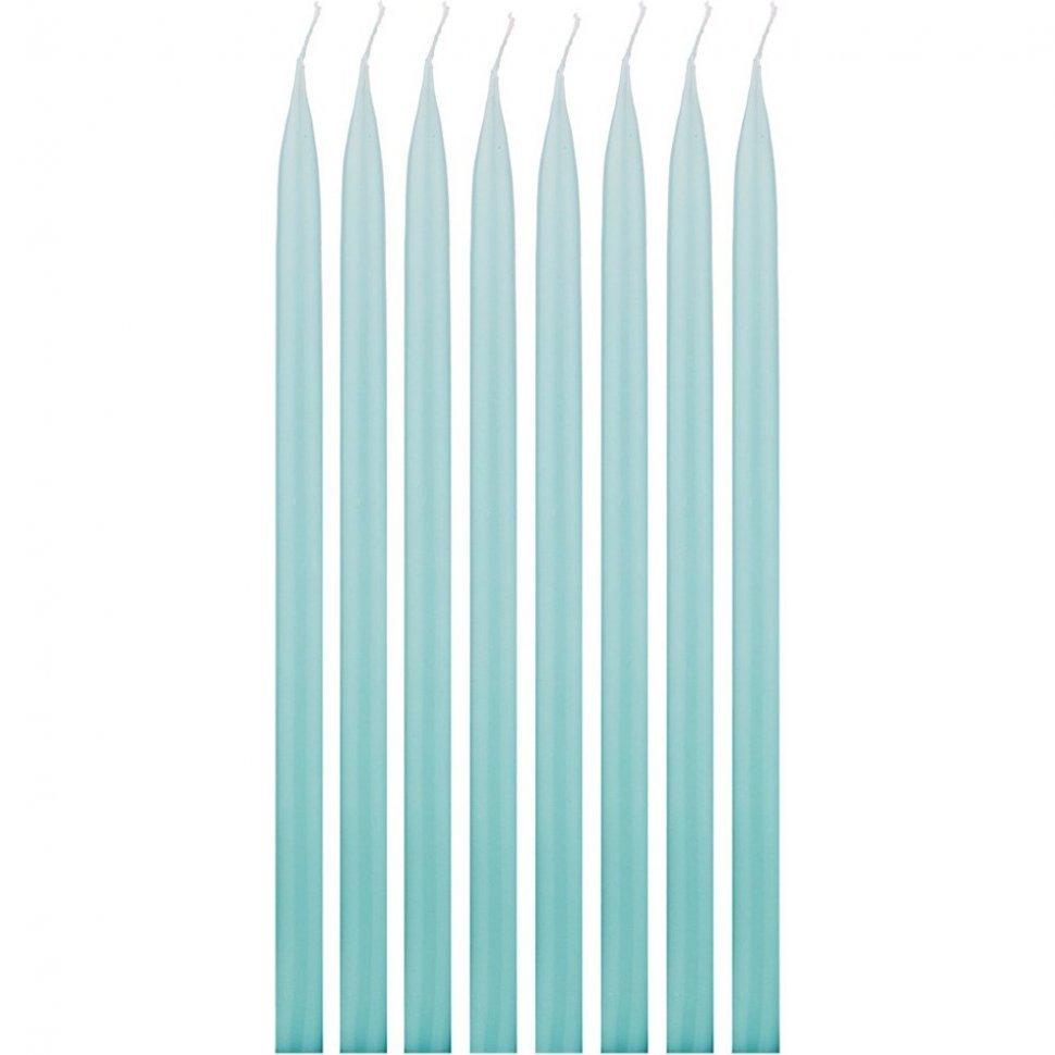 Рос 348-661 НАБОР СВЕЧЕЙ ИЗ 8 ШТ. 23/1 СМ. ЛАКИРОВАННЫЙ МЯТНЫЙ
