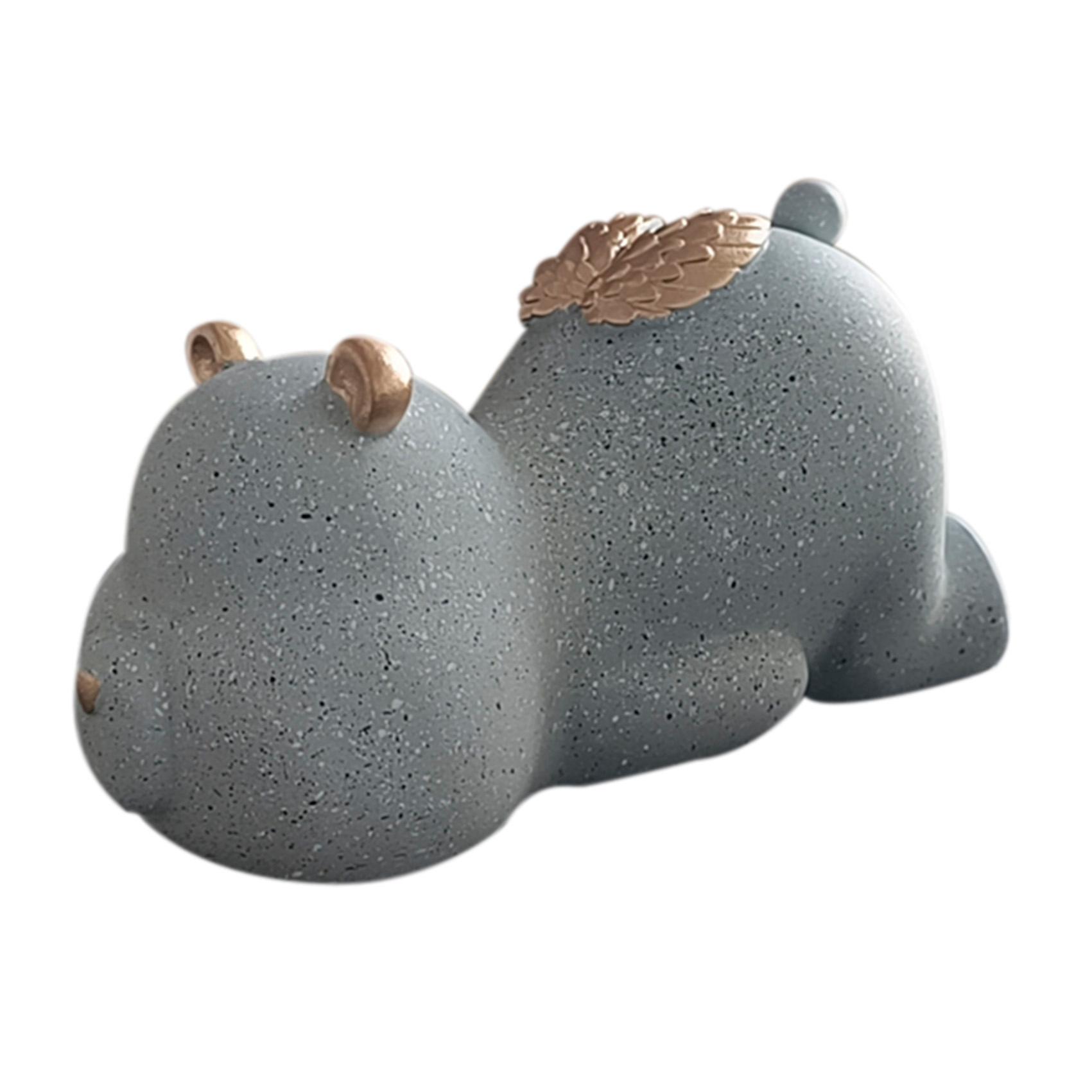 Ри-49/436 Статуэтка "Медведь Ангел" цвет серый 7*14*8.5 BN21-27B