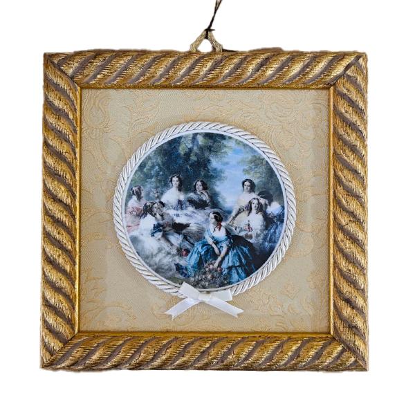 Ак-2020 Панно настенное с фарфоровой тарелкой 19,5*19,5см ARTE CA.SA.