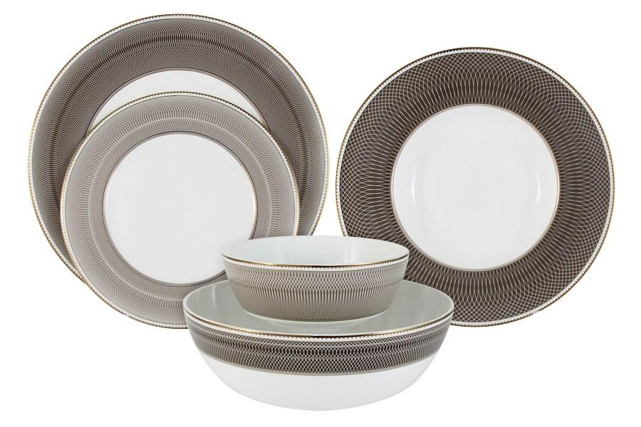 Р-2022/78 Обеденный сервиз "Мокко" 21 предмет на 6 персон NG-I150905A-21D-AL