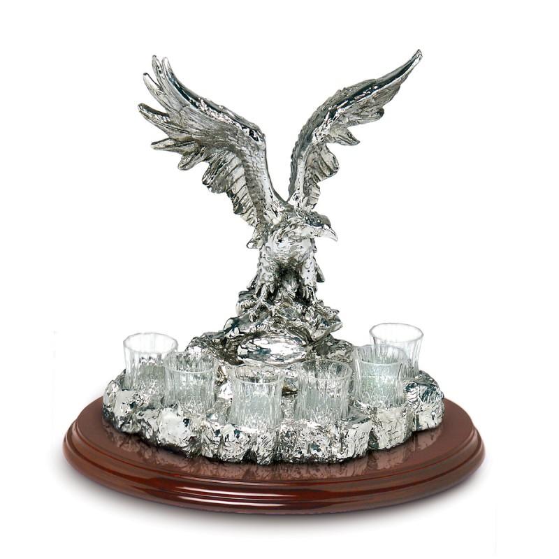 Иг-2058000 Набор для водки "Орел" стопки на подставке Chinelli