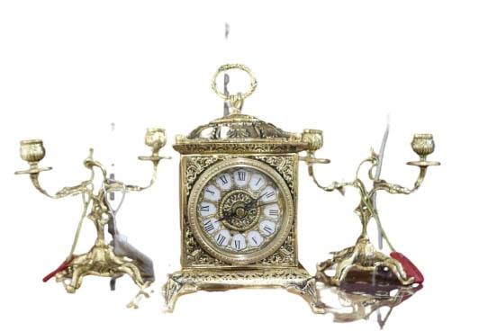 Гв-5660 Настольные часы 22*14см "Фонарь" бронза Virtus