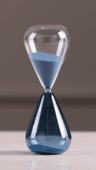 Ри-49/355 Песочные часы с полураспылением (10 минут) в синем цвете DIA6.4*H17CM JW1202-1BL