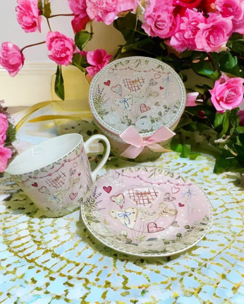 Ри-60/20 Чашка с блюдцем "Розовые воспоминания"LC044/223