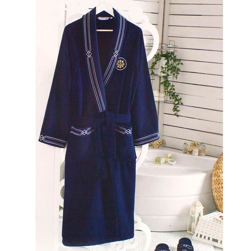 MD-22/с-L Халат мужской ELEGANCE MARİNE BORNOZ Maison D'or цвет синий размер L