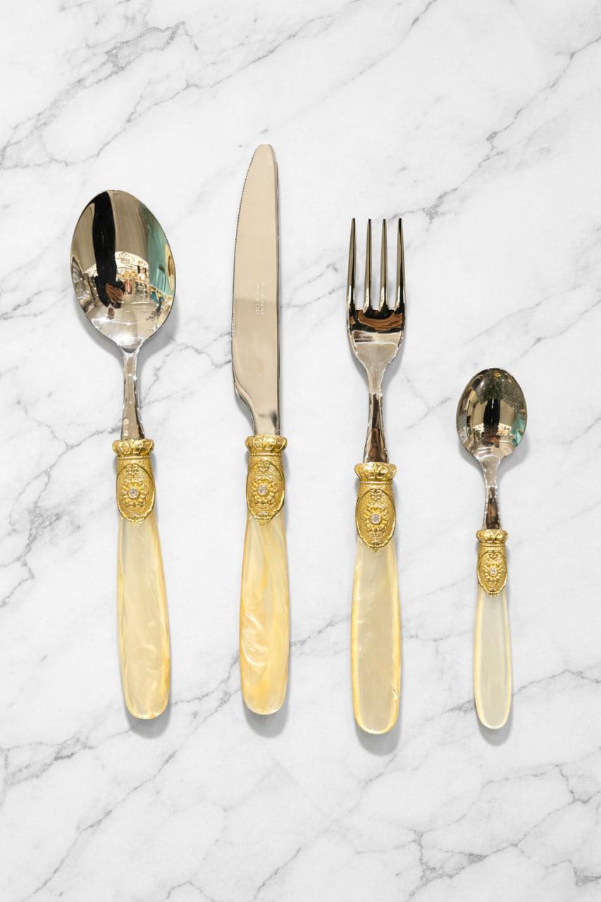 Дд-148 Набор столовых приборов на 12 перс "GIADA WHITE STONE"49 ПР CD49GDBGS/C H Domus Design