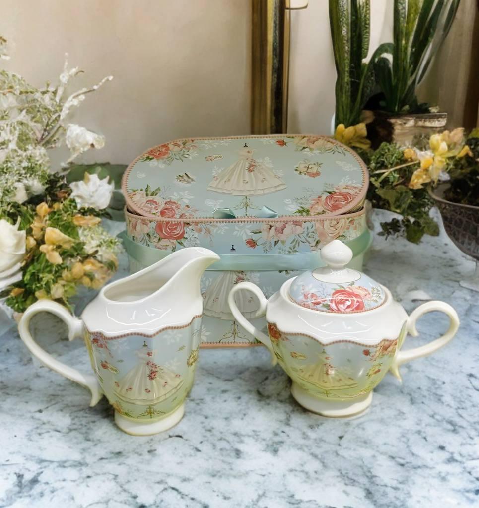 Ри-60/33 Сахарница+молочник"Свадебные розы"LC039/222