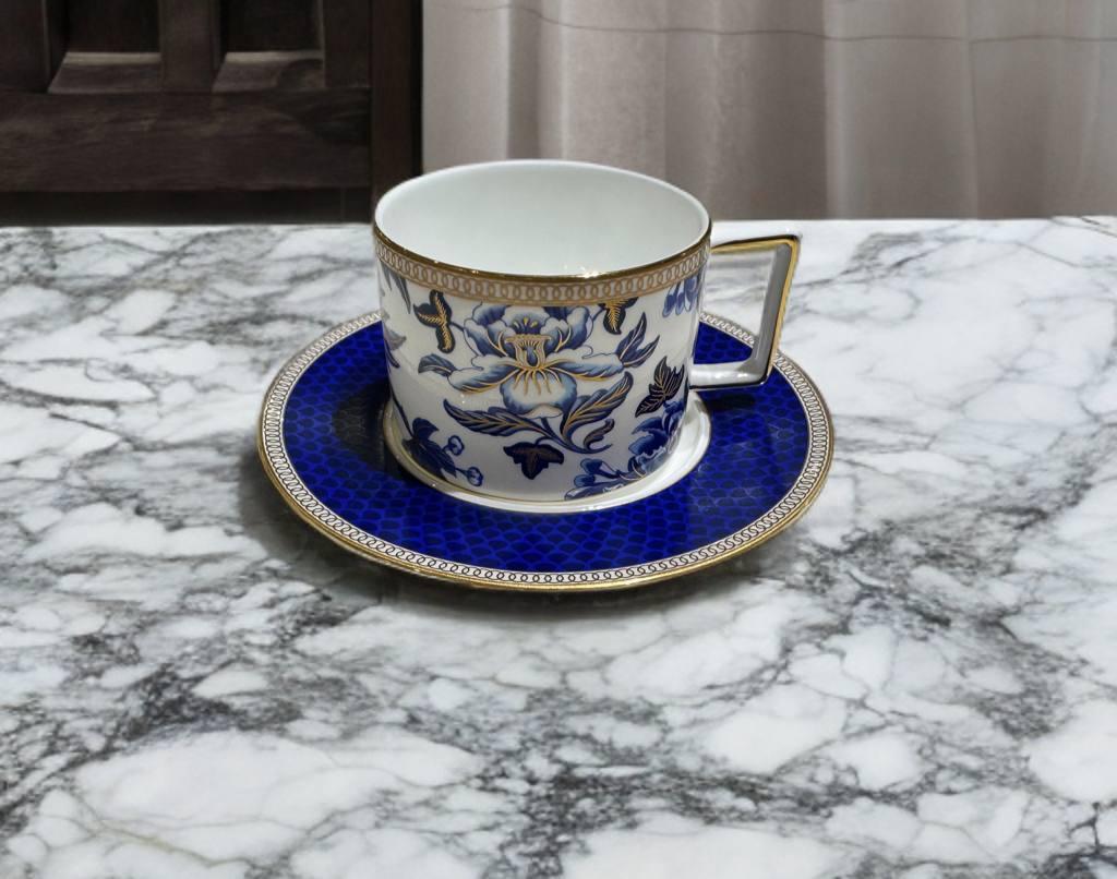 JS-42 Тарелка Blue -T 27CM Jessica Синий Белый