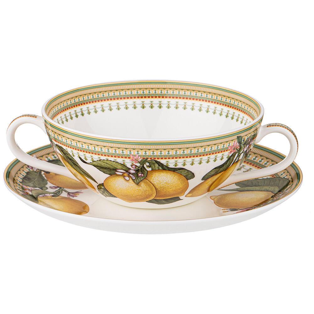 Рос 86-2484 БУЛЬОННИЦА С БЛЮДЦЕМ LEFARD "ЛИМОНЫ" 450 МЛ