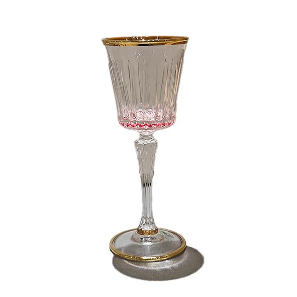 Ис-3213/1-роз Набор из 6 бокалов на ножке для водки розовые с золотой оконтовкой SAME (наборы рюмок рюмка рюмки хрустальные)