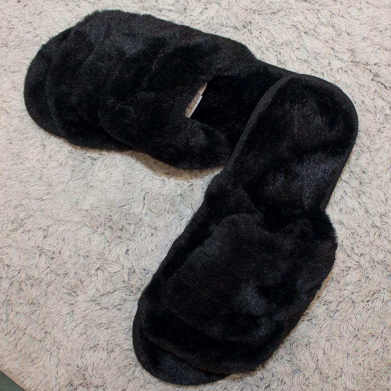 КПГ-324/чер Тапочки меховые женские размеры 36-37, 38-39, 40-41 цвет черный