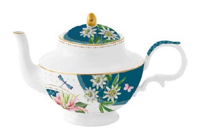 Ил-138015 Чайник фарфоровый 800 мл в цветной коробке "ТРОПИЧЕСКОЕ ПУТЕШЕСТВИЕ" 1726 VOYT