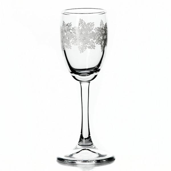 440043-Р Бокал ИМПЕРИАЛ ПЛЮС УОРКШОП БЕЛЫЙ БАРОККО объем: 73мл из 3шт