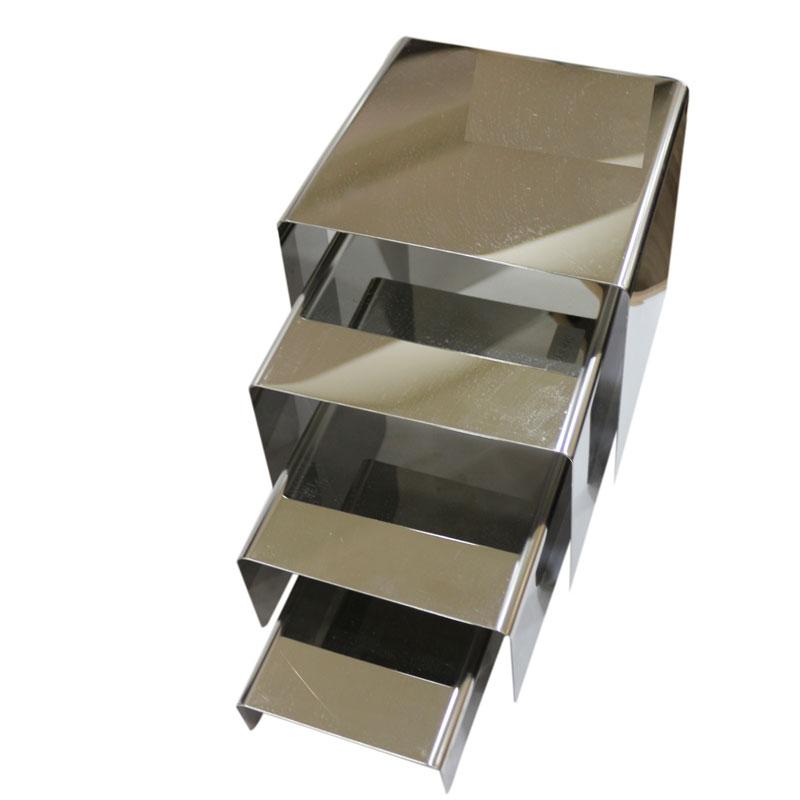 Бр-940 Этажерка-подставка из нержавеющей стали 130*130*55мм HP-31334