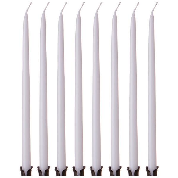 Рос 348-627 НАБОР СВЕЧЕЙ ИЗ 8 ШТ. 23/1 СМ. ЛАКИРОВАННЫЙ БЕЛЫЙ