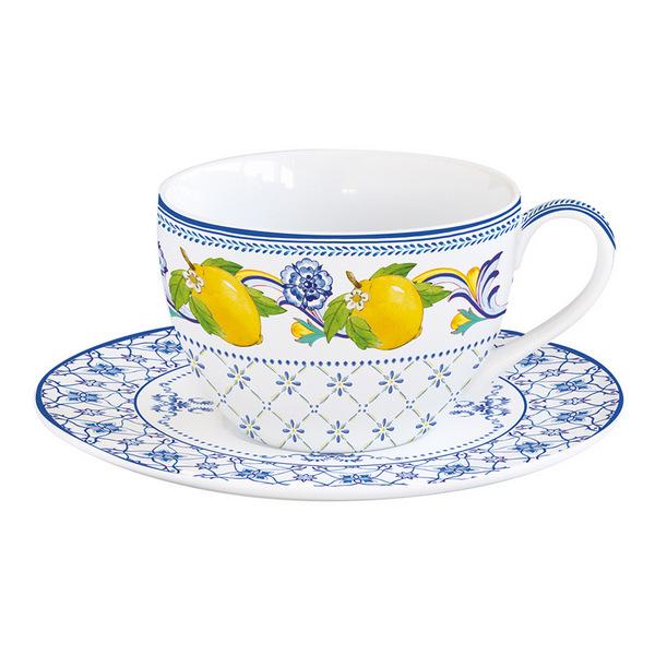 Р-2023/133 Чашка с блюдцем 0.24л "Positano" в подарочной упаковке EL-R0919/POSI