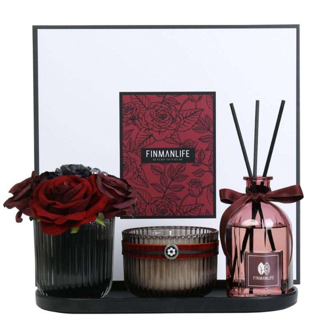 Ри-49/974 Подарочный арома набор с розами красный (FMTH-1008A)