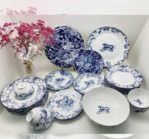 ГК-75/с Люкс.Китай.Столовый сервиз DIOR на 6 пер 32 пр