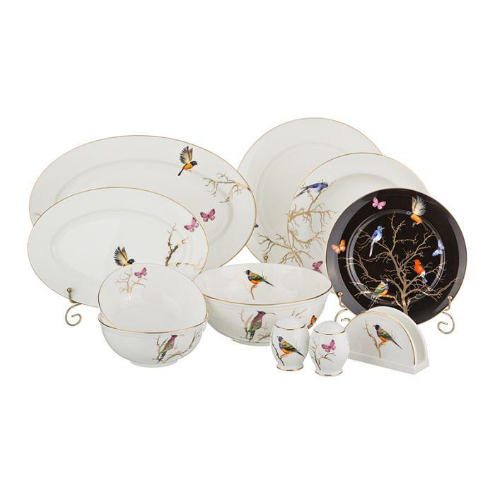 Рос 264-652 СТОЛОВЫЙ СЕРВИЗ НА 6 ПЕРСОН 26 ПР (СТОЛОВЫЕ СЕРВИЗЫ ФАРФОРОВАЯ ПОСУДА БЕЛАЯ С ПТИЧКАМИ)