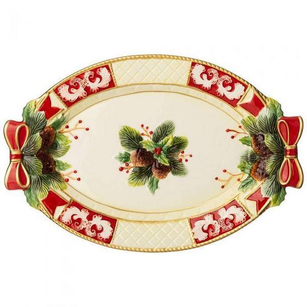 Рос 59-692 БЛЮДО "ЕЛКА" ОВАЛЬНОЕ 43,5*29*4СМ