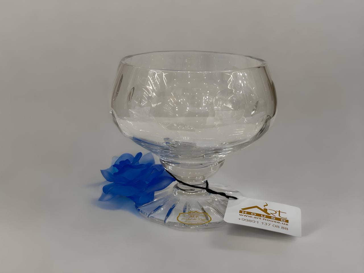 MF7806/04B Франция.Ваза на ножке Хрусталь H 22.0 | Ø 12.0