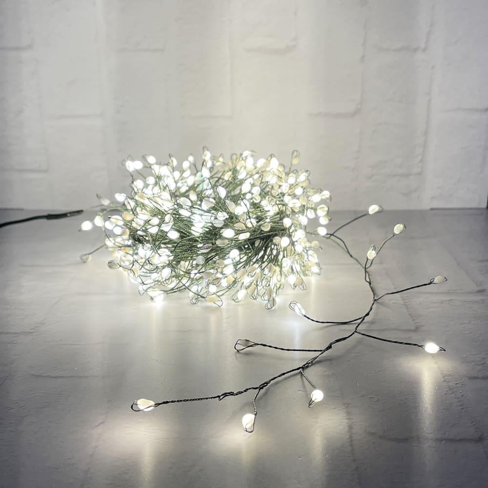 РТР 87651 ГИРЛЯНДА SNAKE LIGHT КАПЛИ МАКРО НА СЕРЕБРЯНОМ ПРОВОДЕ ТЕПЛЫЙ СВЕТ 240 ЛАМП, 8 ФУНКЦИЙ, ДЛИНА 600 СМ