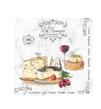 Ил-134802 Салфетки 33*33 см 3-х слойные 20шт "LES FROMAGES" 0414 LESF