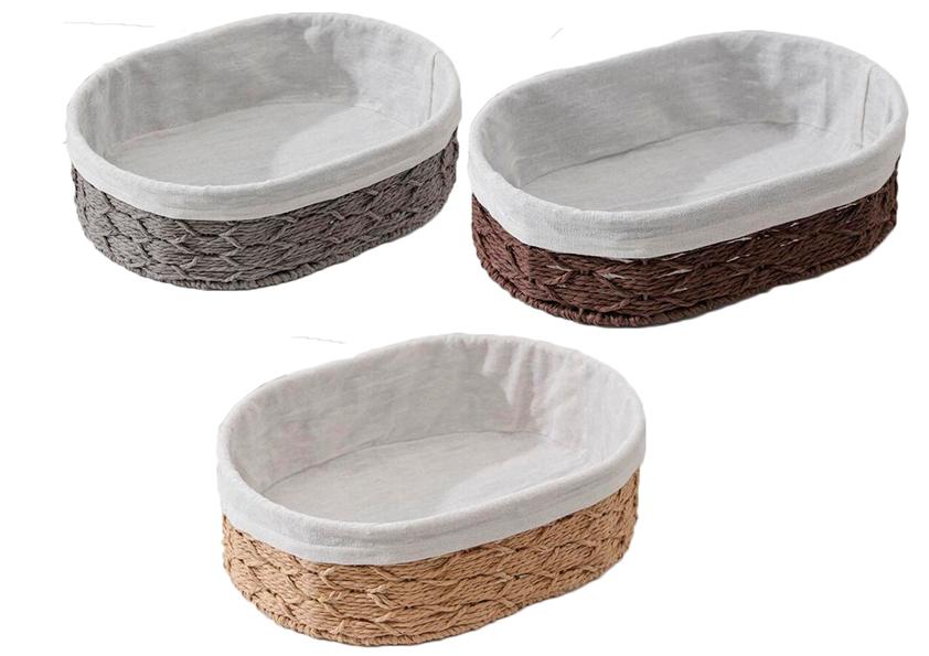 Ри-49/407/1 Корзина плетённая бол овальная 33*24*10  Q2103 S/3  1 шт