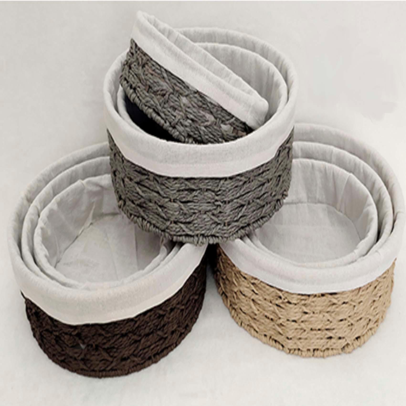 Ри-49/408/2 Корзина плетённая средн круглая 25*9  Q2130 S/3  1 шт