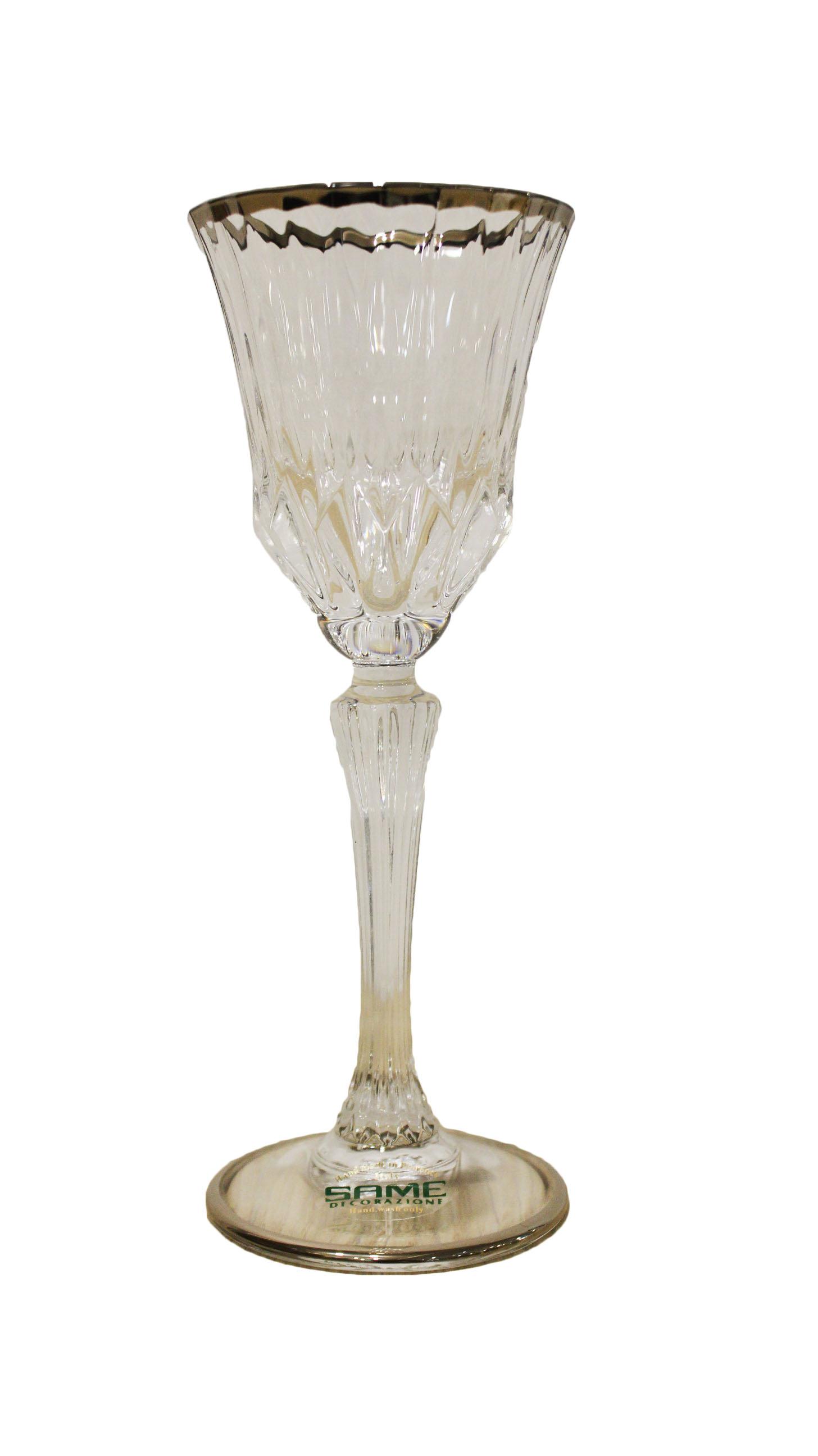 Ис-2209/с Набор из 6 рюмок для ликера в серебре хрусталь SAME (бокал бокалы фужер фужеры хрустальные набор фужеров)