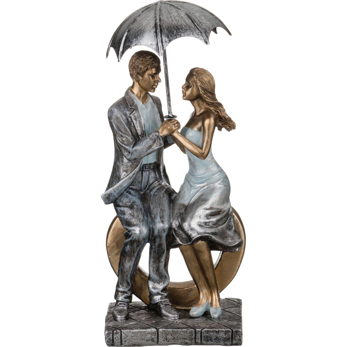 Рос 162-269 СТАТУЭТКА "ВЛЮБЛЕННЫЕ" СЕРИЯ "ФЬЮЖН" 11*8*26 СМ (ФИГУРКИ, СТАТУЭТКИ, ПОДАРКИ ДЛЯ МОЛОДОЙ ПАРЫ ВЛЮБЛЕННЫХ, СЕМЬИ)
