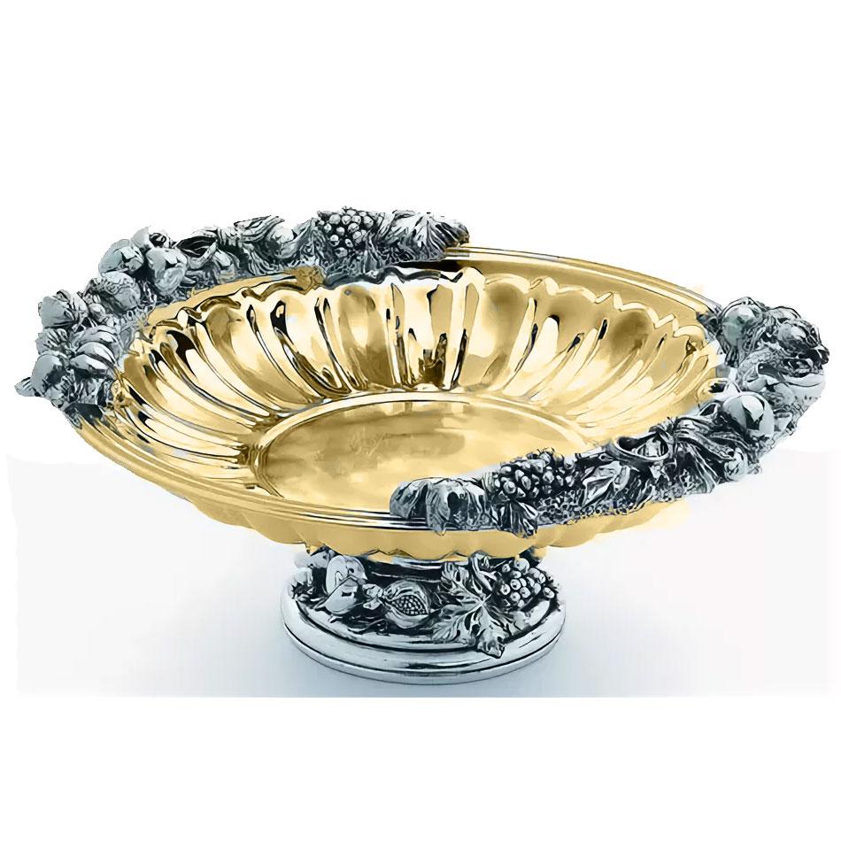 Иг-6077806 Конфетница на ножке в золоте  35*17см Chinelli (конфетницы вазы вазы металлические)