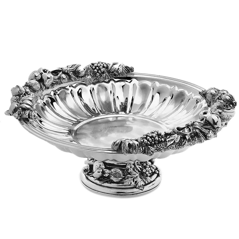 Иг-2077806 Конфетница на ножке в серебре 35*17см Chinelli