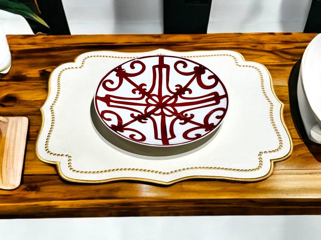 JS-45 Тарелка 9.25" Jessica Красный