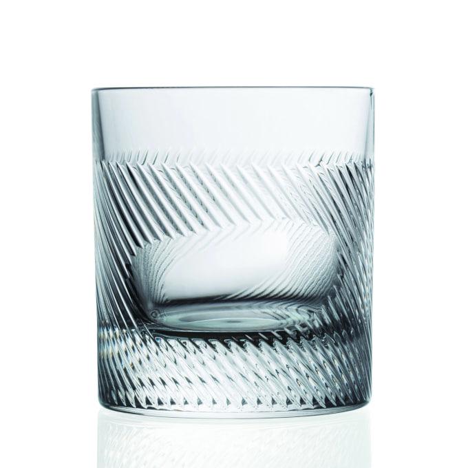 RCR-94 Набор граненных резных стеклянных стаканов IMPRINT из 2 штук  27560020006