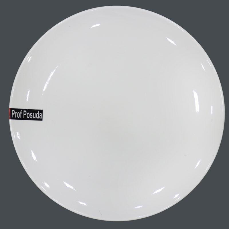 PD005 Тарелка круглая из фарфора №9 23 см (тарелки круглые штучные фарфоровые белые)